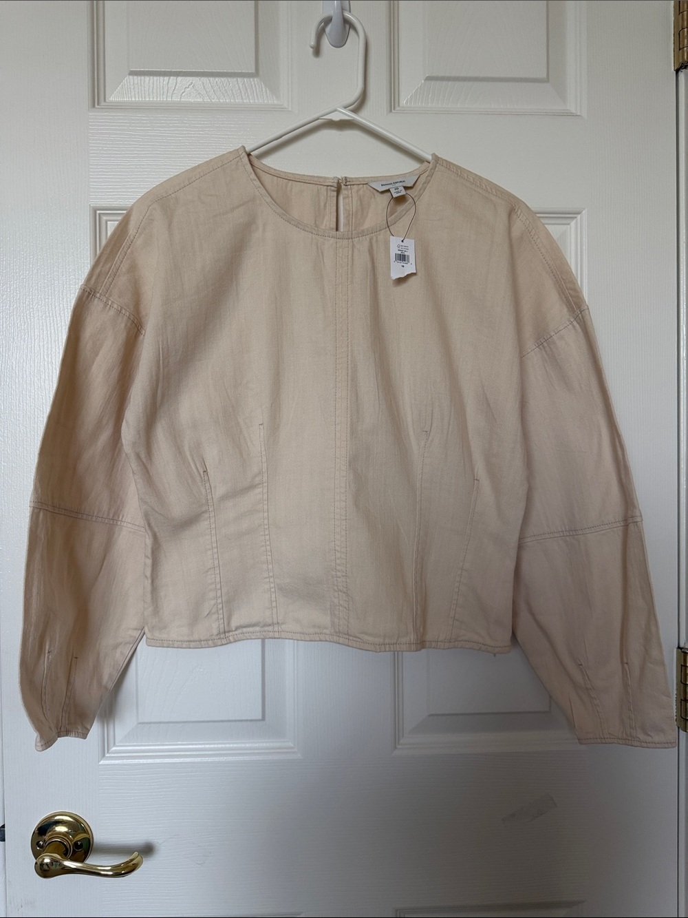 Banana Republic Cream Long-Sleeve Top